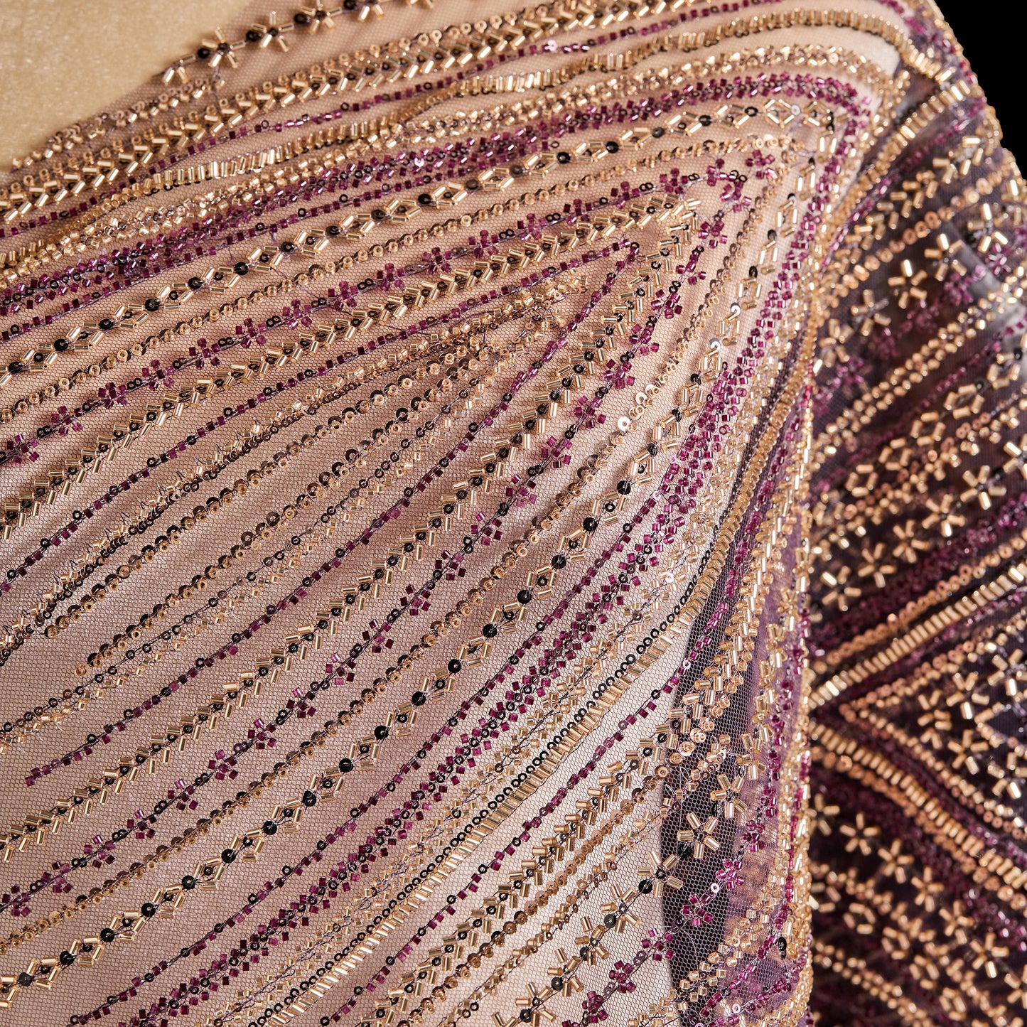 FT25-276-Fuchsia embroidered fabric