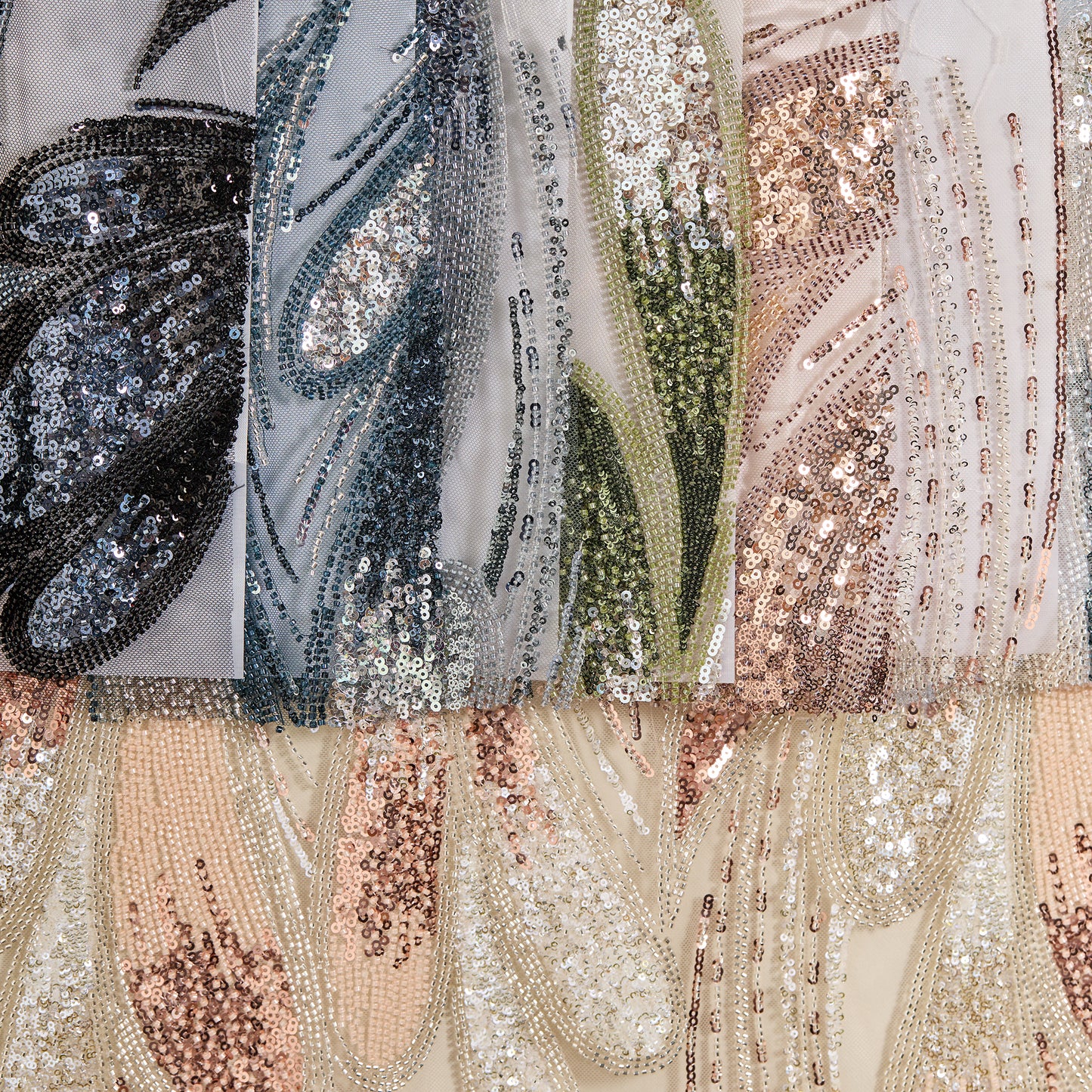 FT25-043-Gold embroidered fabric