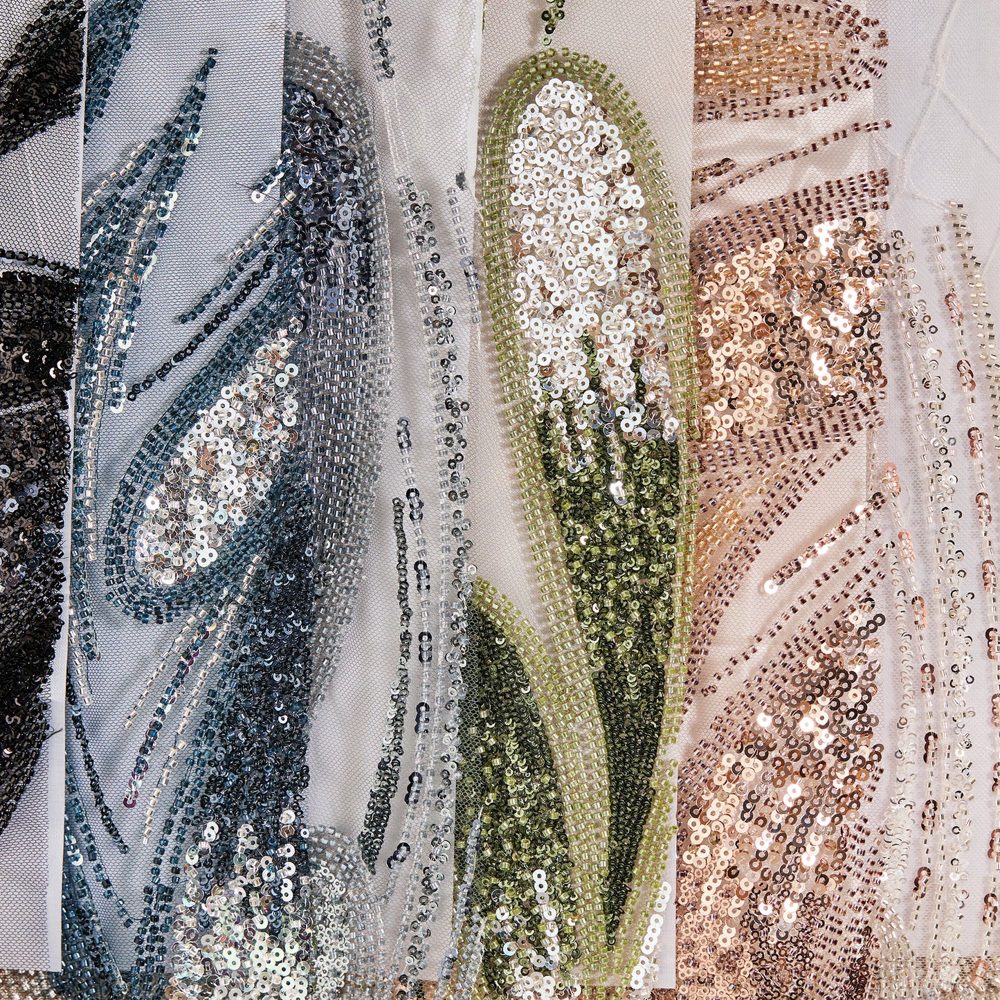 FT25-043-Gold embroidered fabric
