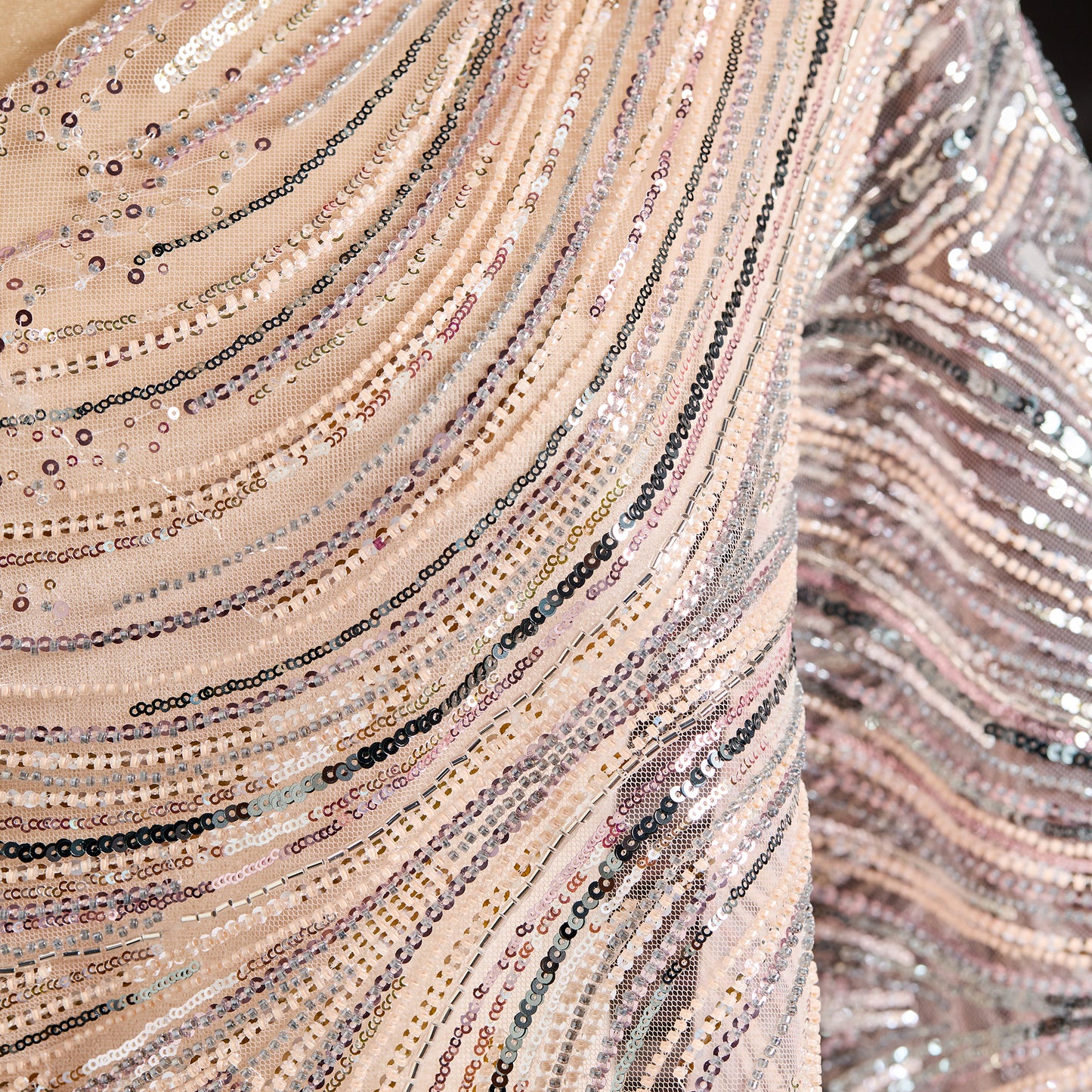 FT25-265-Pink embroidered fabric