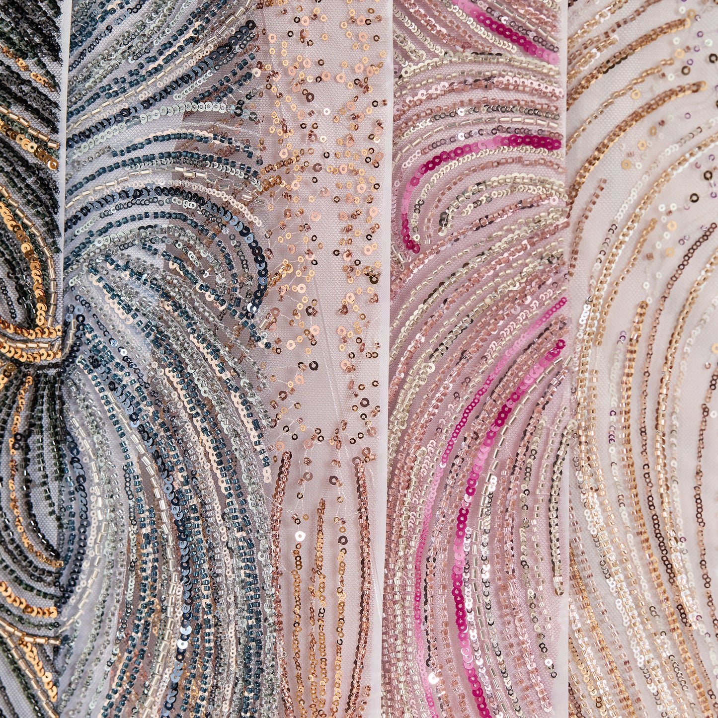 FT25-265-Pink embroidered fabric