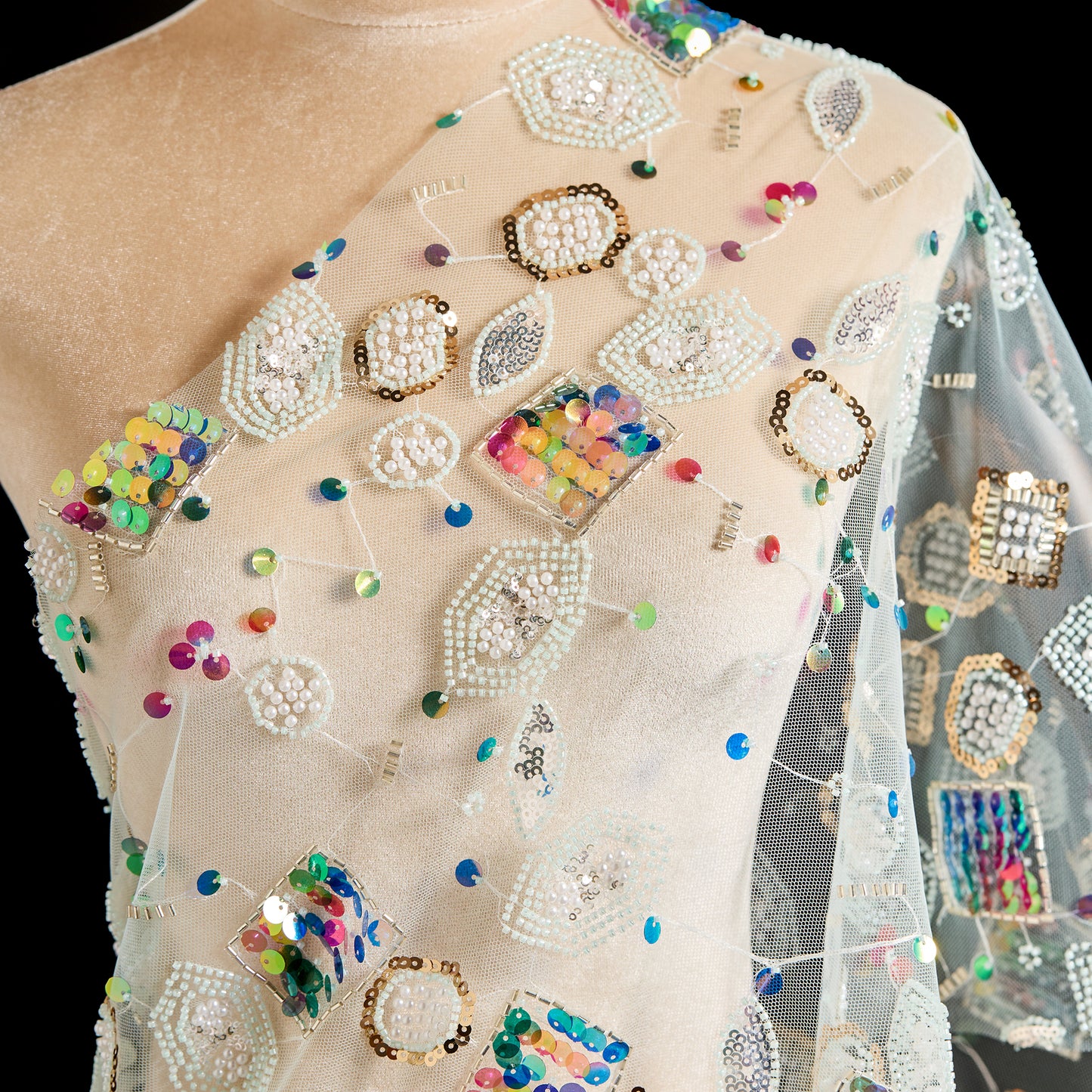 FT25-125-Cute and fun embroidered fabric