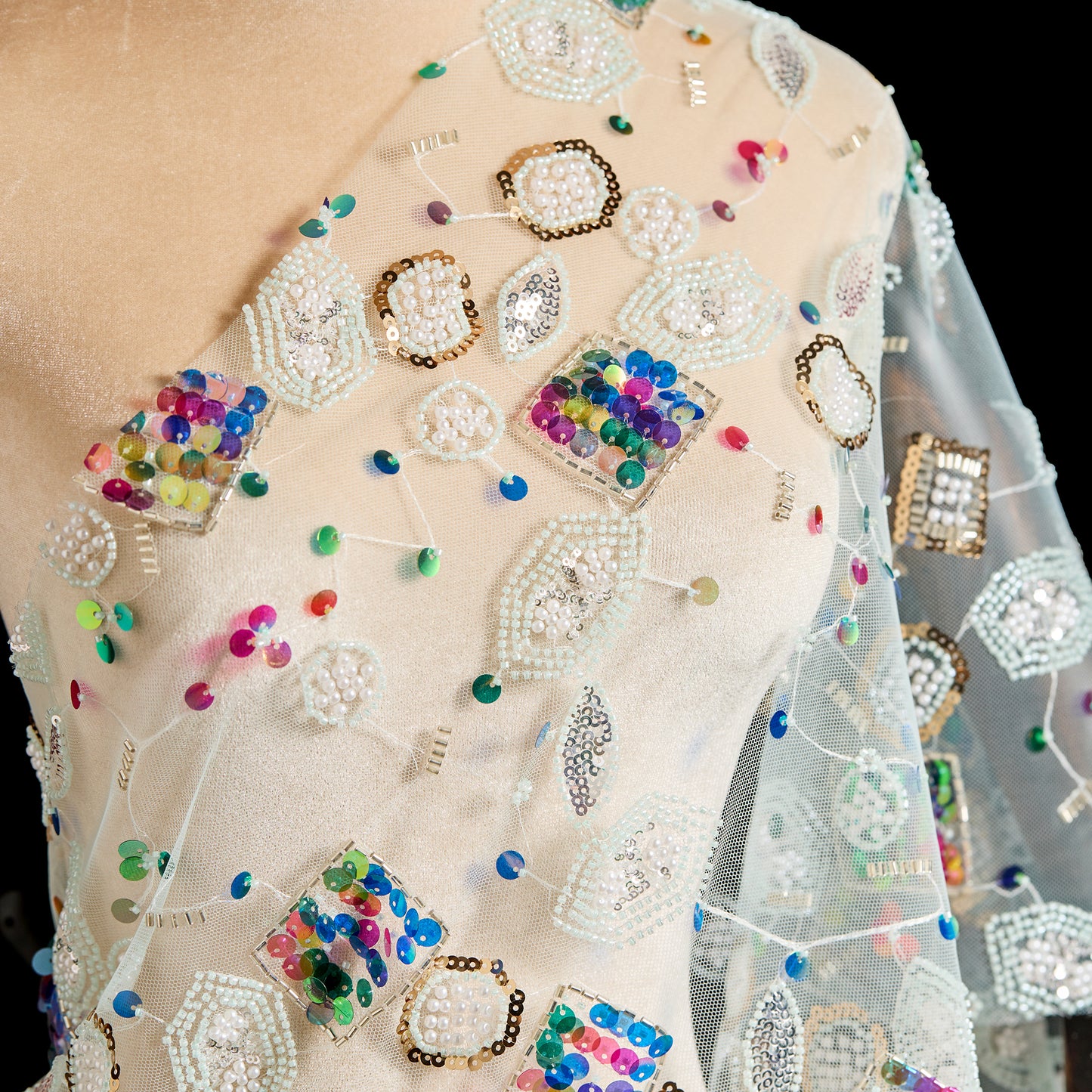 FT25-125-Cute and fun embroidered fabric