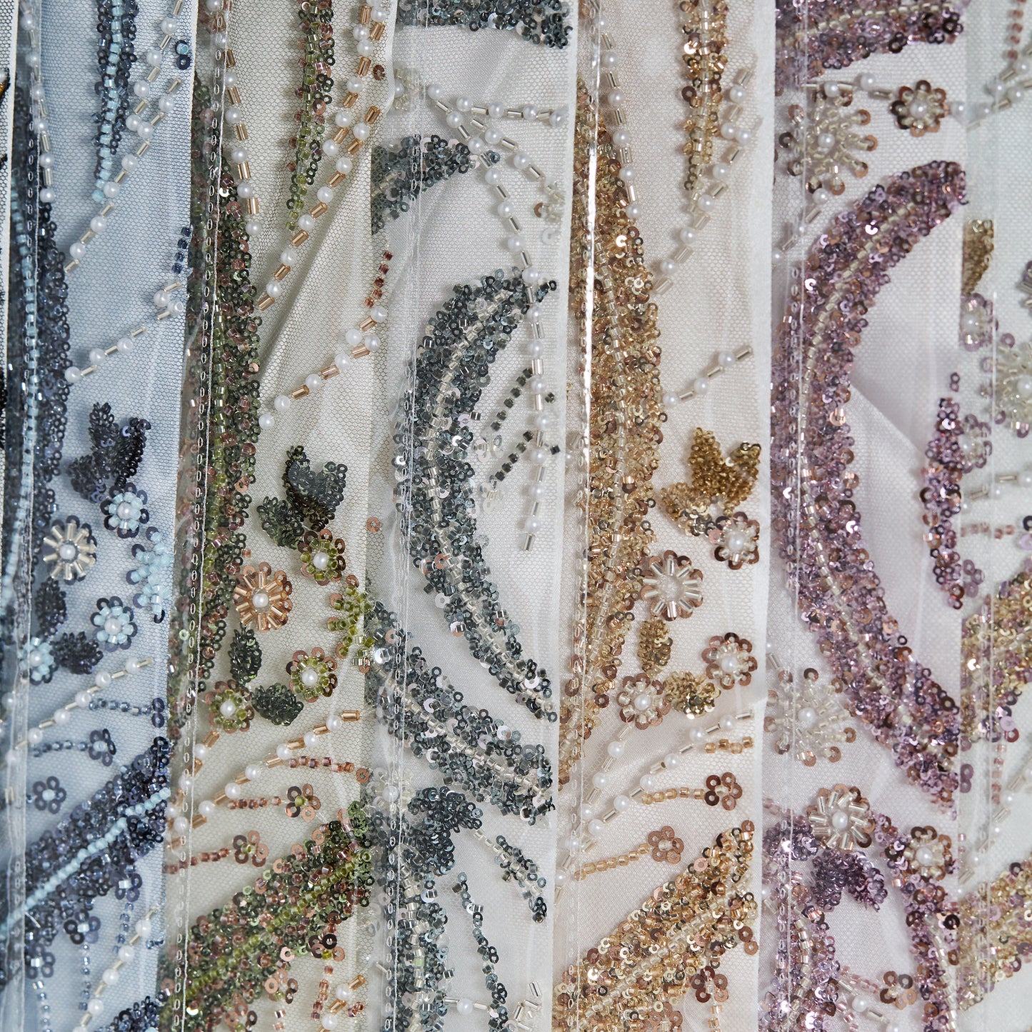 FT25-263-Gold embroidered fabric