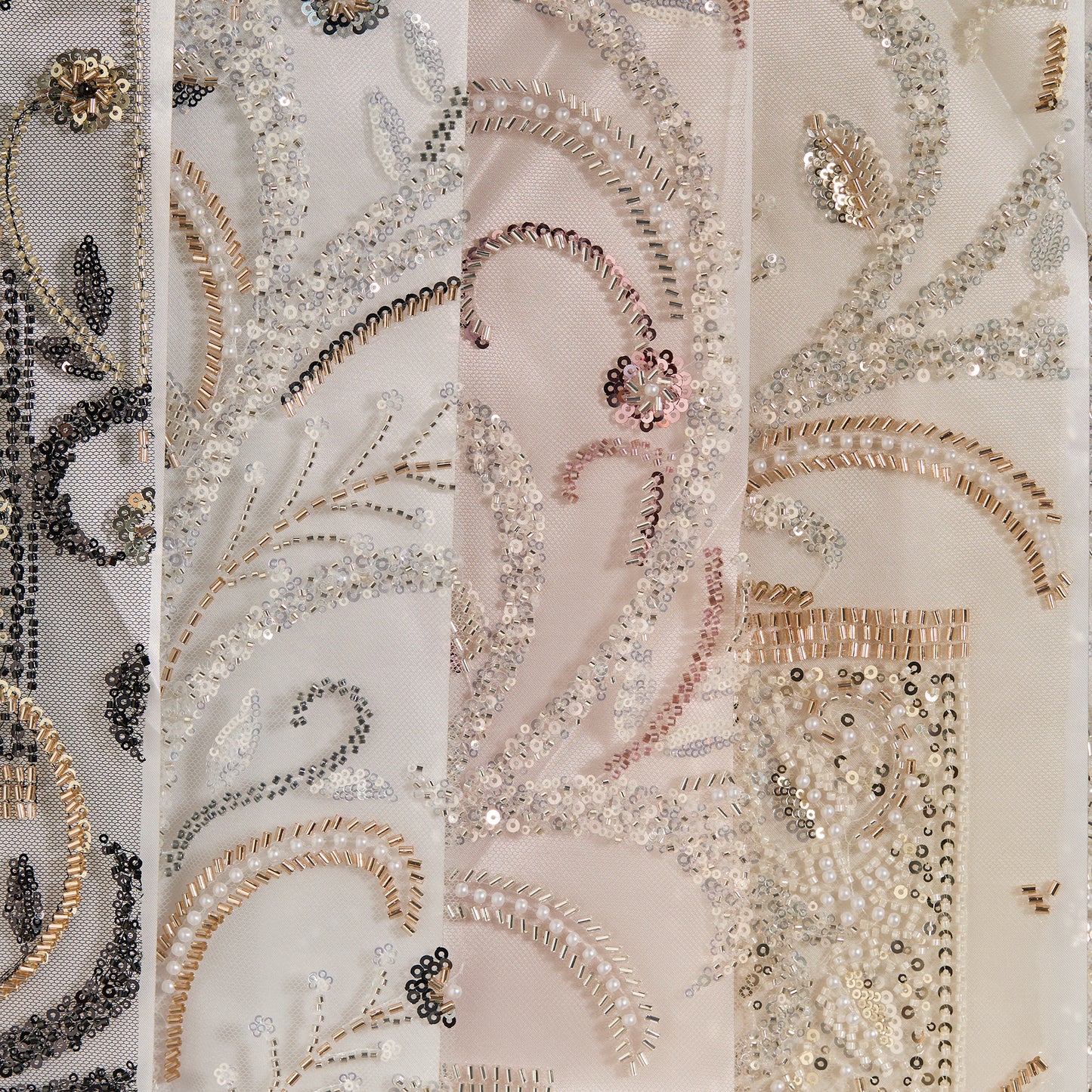 FT25-104-Pink embroidered fabric
