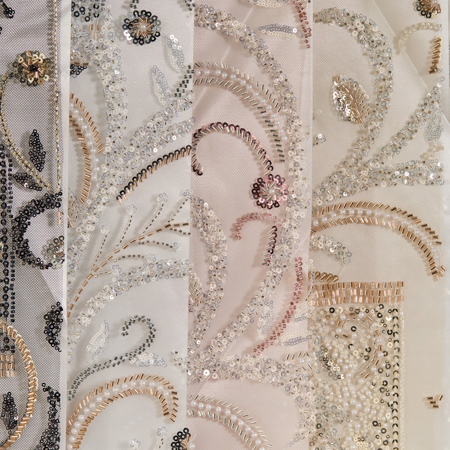FT25-104-Pink embroidered fabric