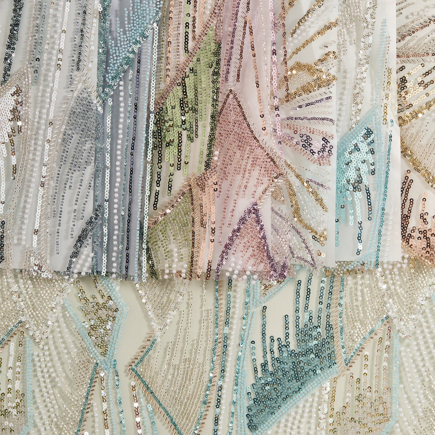 FT25-004-Colorful line embroidery fabric