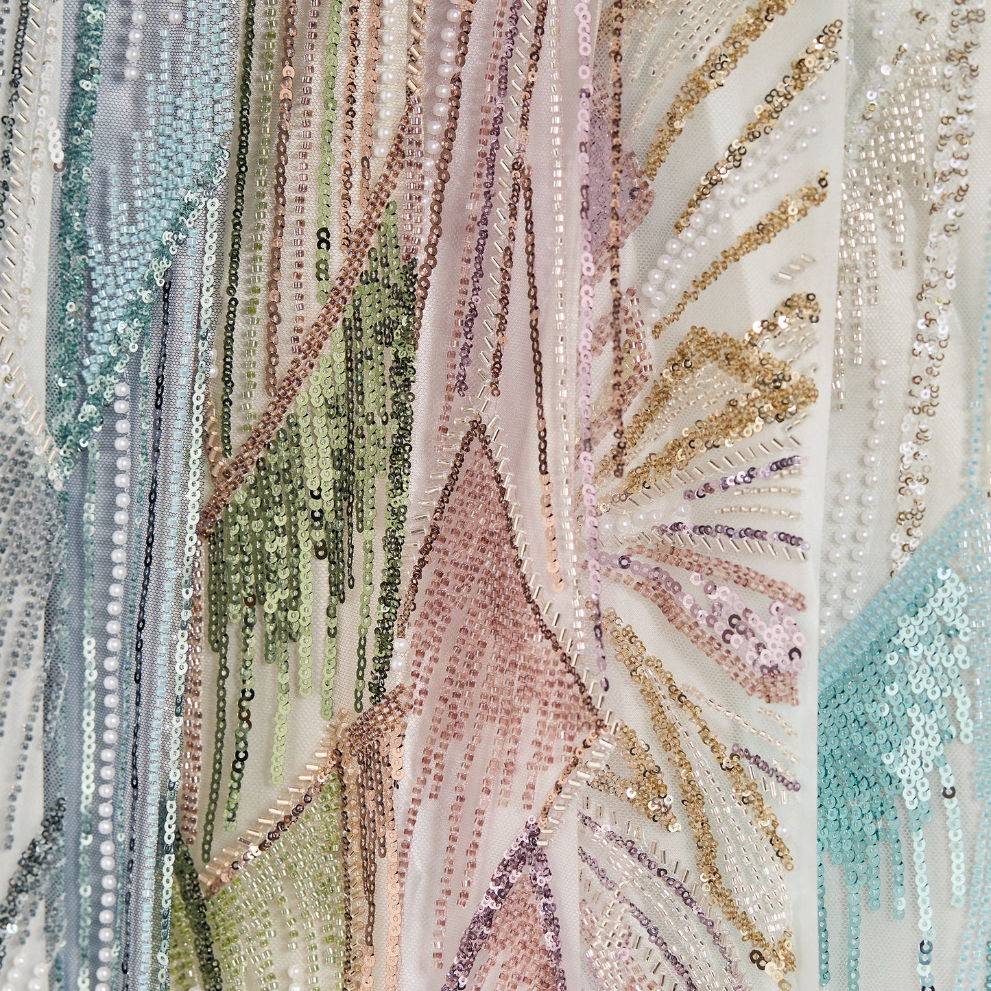 FT25-004-Colorful line embroidery fabric