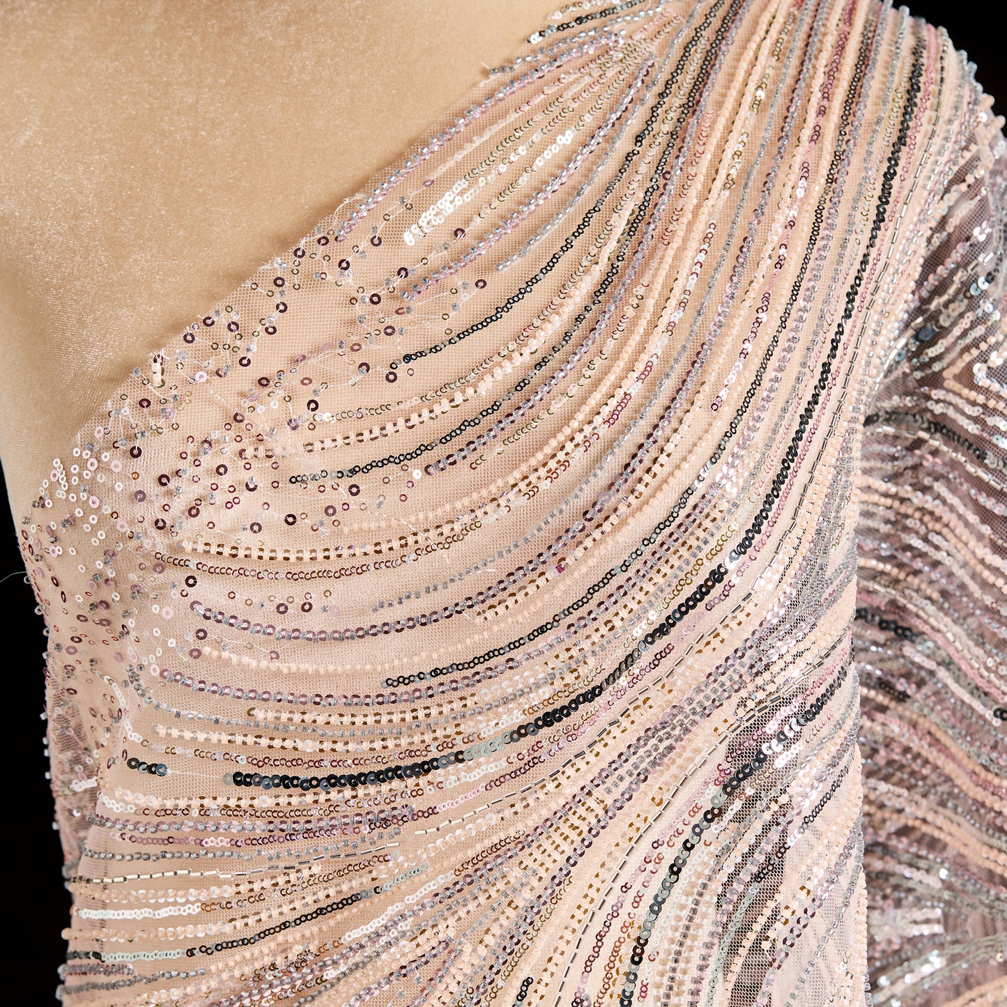 FT25-265-Pink embroidered fabric