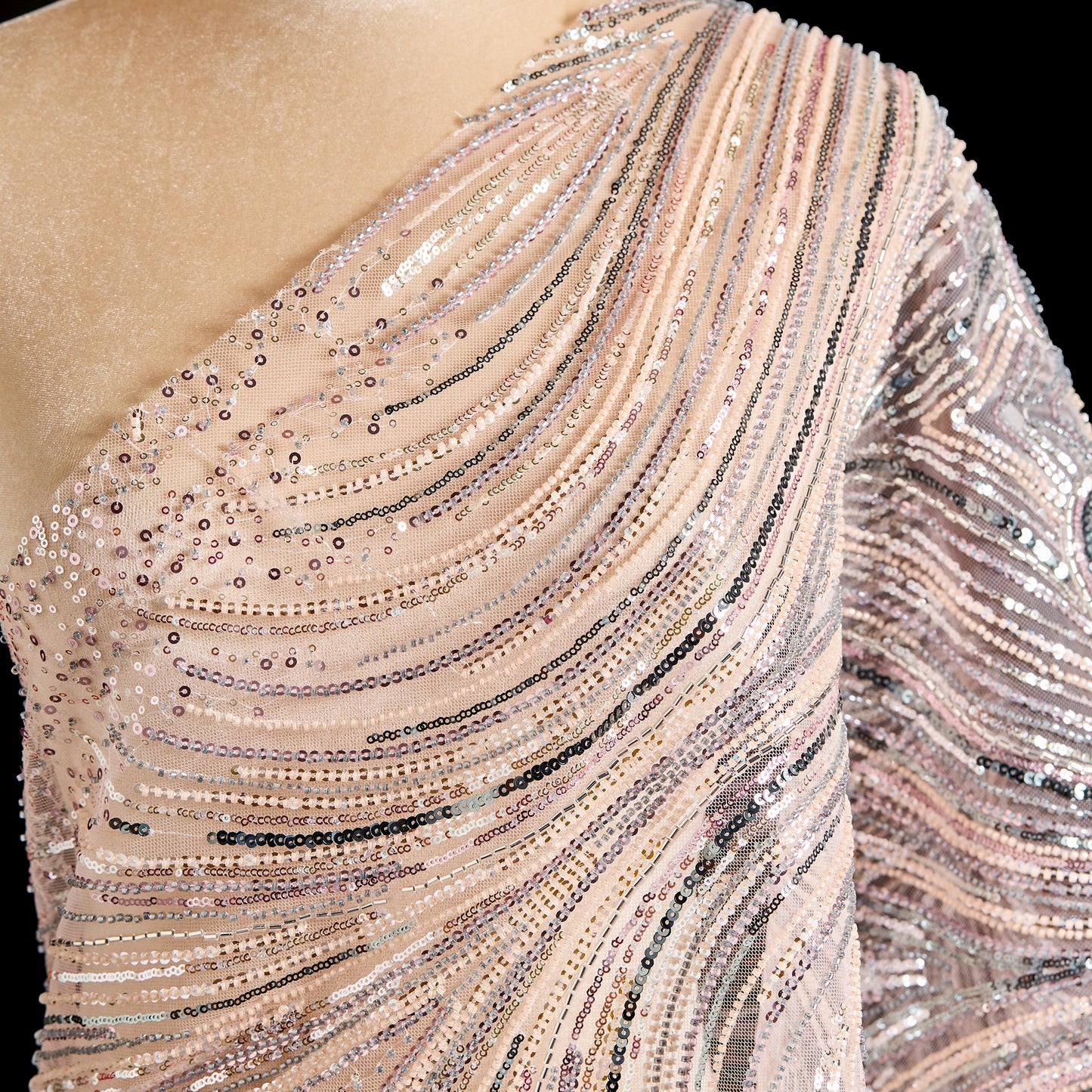 FT25-265-Pink embroidered fabric