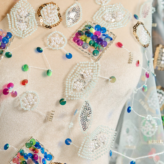 FT25-125-Cute and fun embroidered fabric