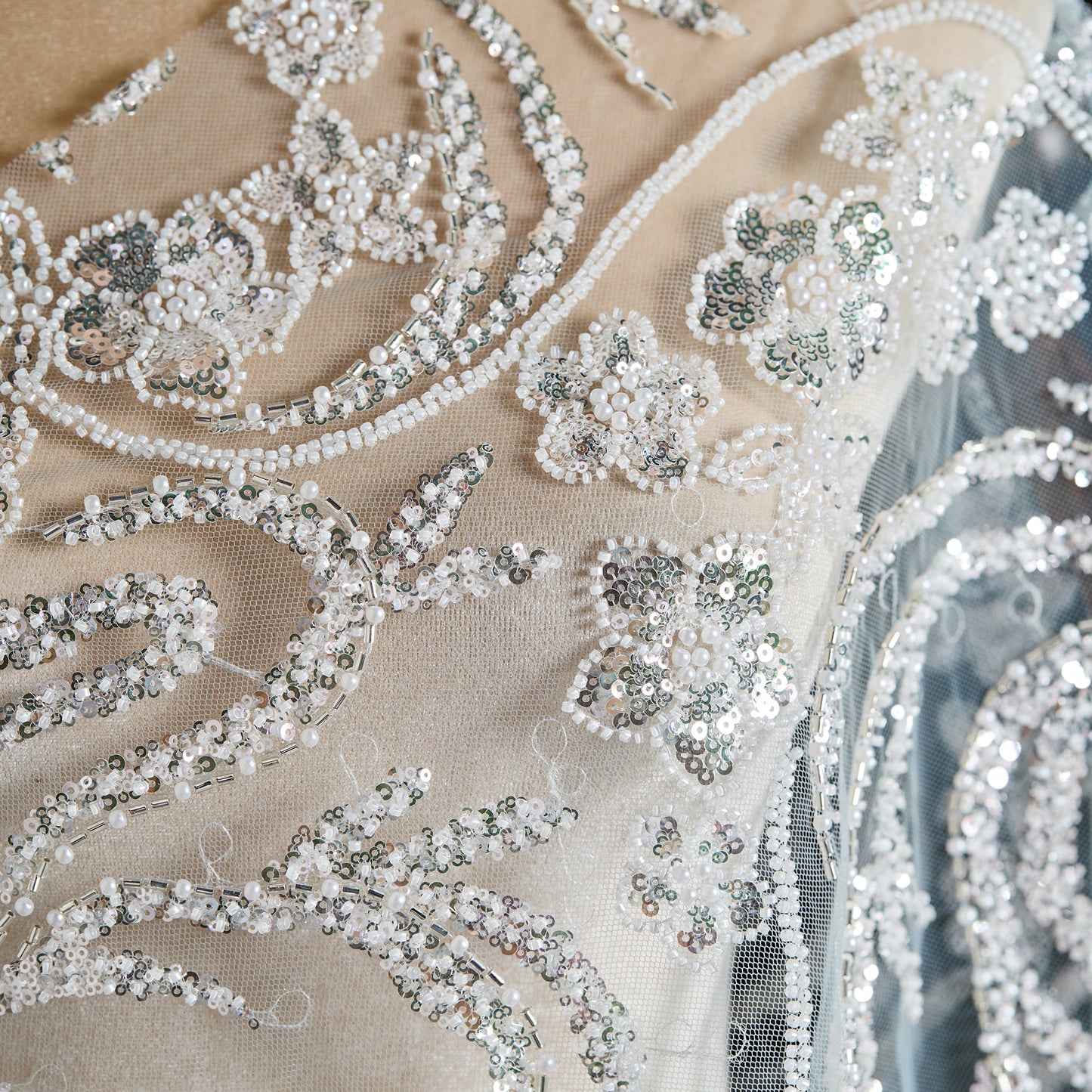 FT25-057B-Spring Festival white embroidery fabric