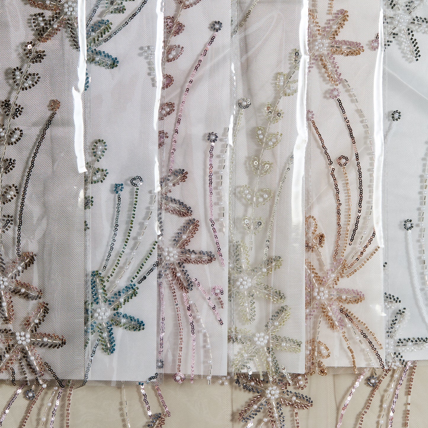 FT25-257-Pink embroidered fabric