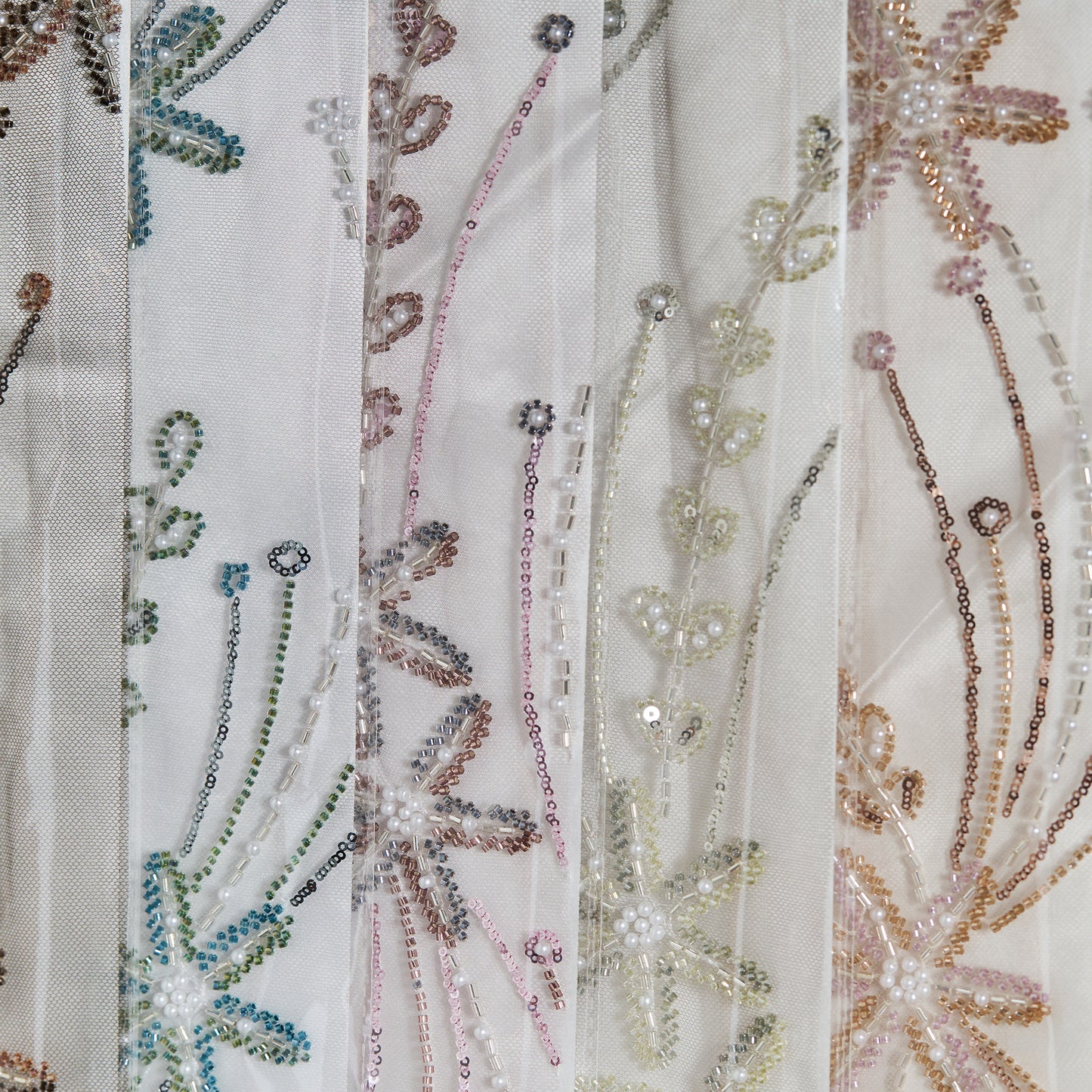 FT25-257-Pink embroidered fabric