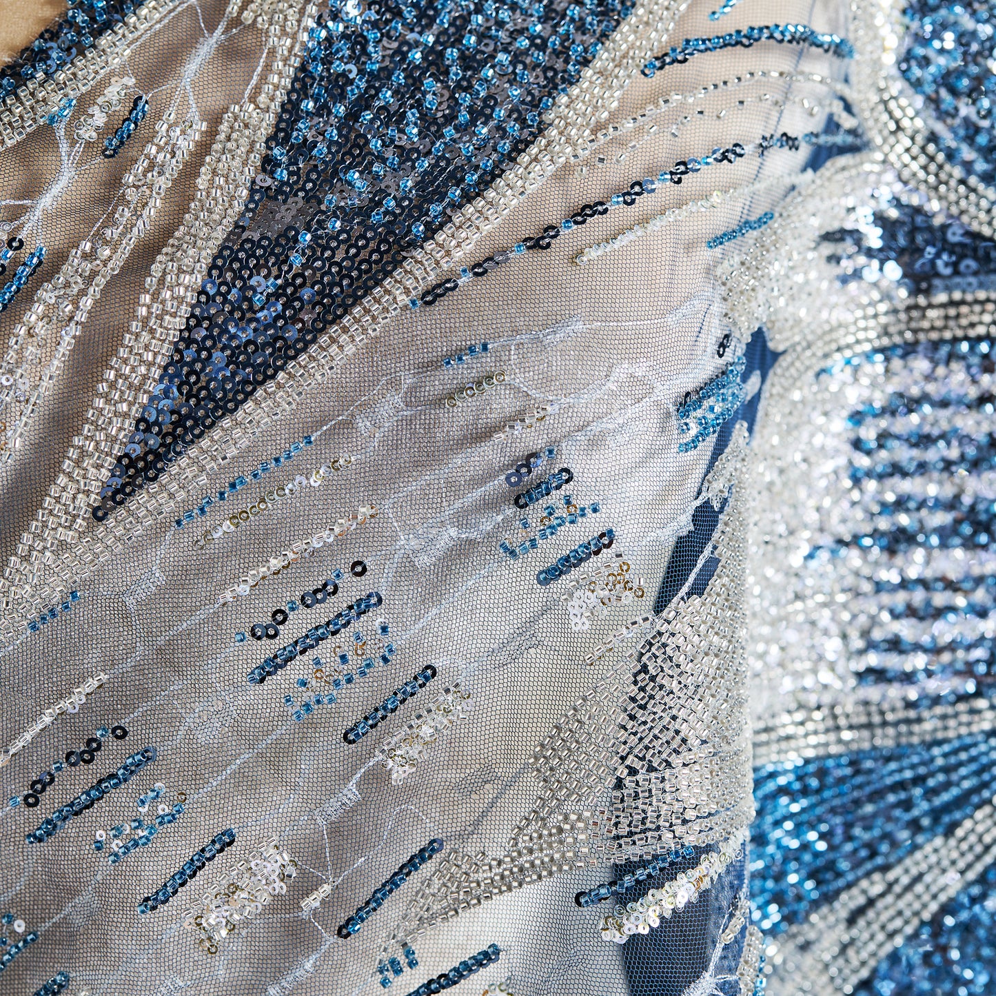FT25-031B-blue embroidered fabric