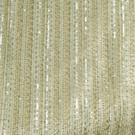 FT25-302-Gold sequined textile